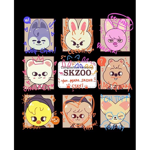 Amazon.com: Stray Kids SKZOO Han Quokka Composition Notebook
