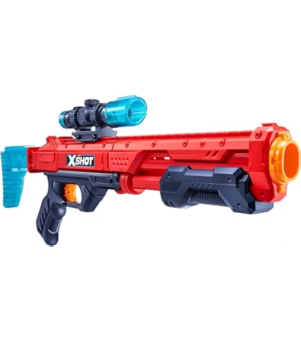 Amazon.com: ZURU X-Shot Excel Hawk Eye Foam Dart Blaster (Red