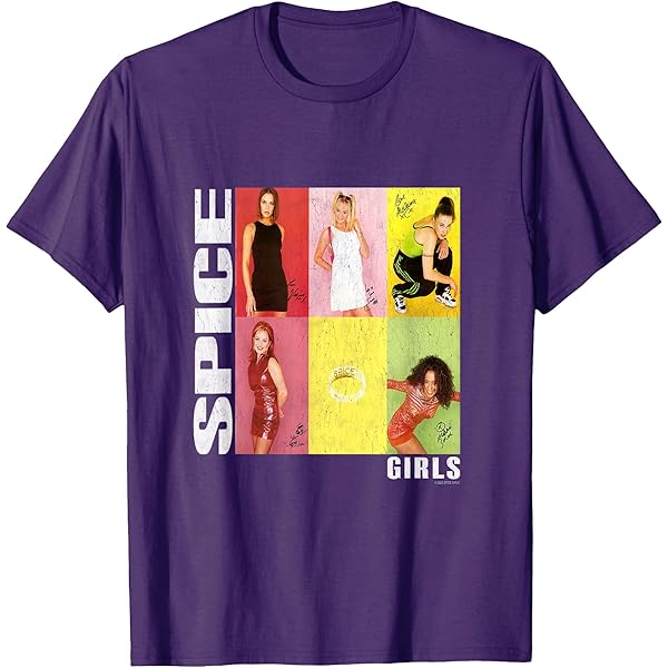 Amazon.com: Official Spice Girls Signitures T-Shirt : Clothing