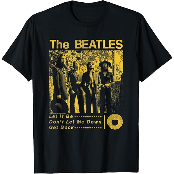 Amazon.com: The Beatles - Let it be Band Photo T-Shirt Small