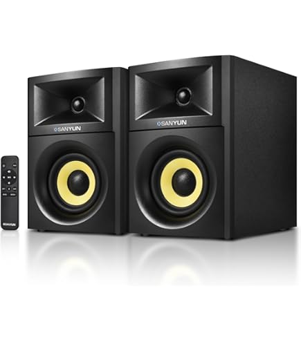 Amazon.com: Sanyun SW206 4” HiFi Bookshelf Speakers with Studio