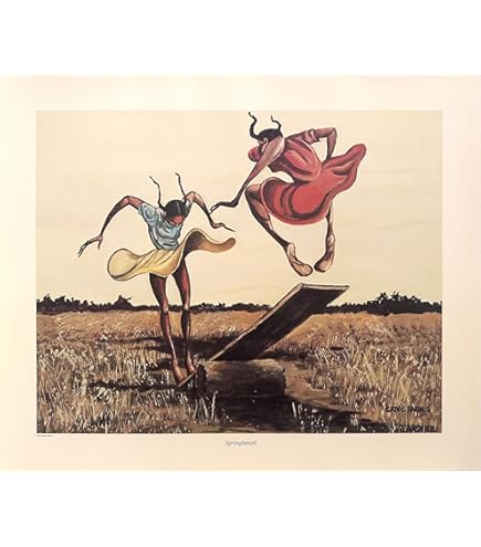 Amazon.com: Ernie Barnes Uptown, Downtown limited edition giclee