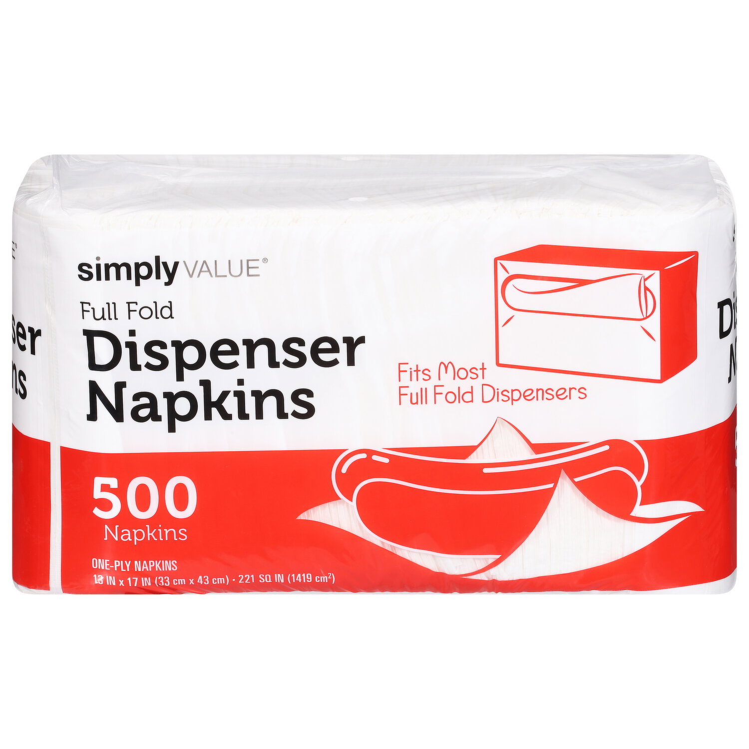 Simply Value Dispenser Napkins, Full Fold, One-Ply - Smart & Final