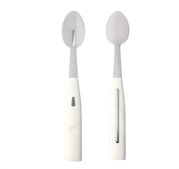 キリン、電気の力で塩味・うま味を増強する「エレキソルトスプーン