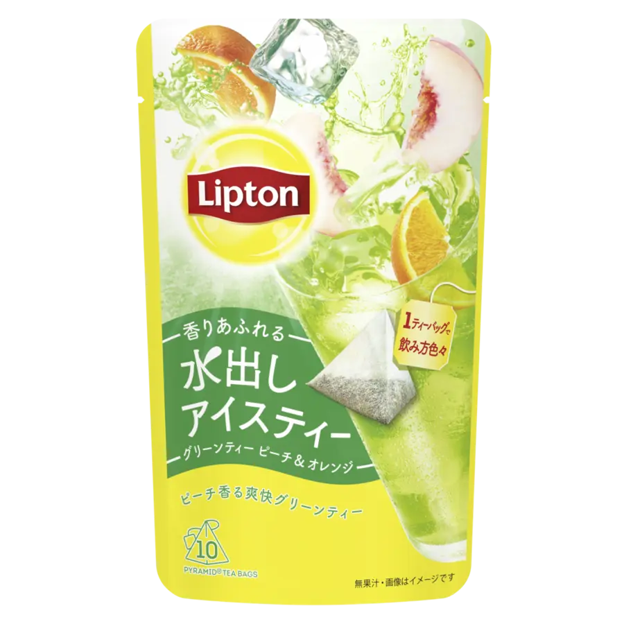 リプトン 水出しアイスティー グリーン ティー ピーチ＆オレンジ 10袋