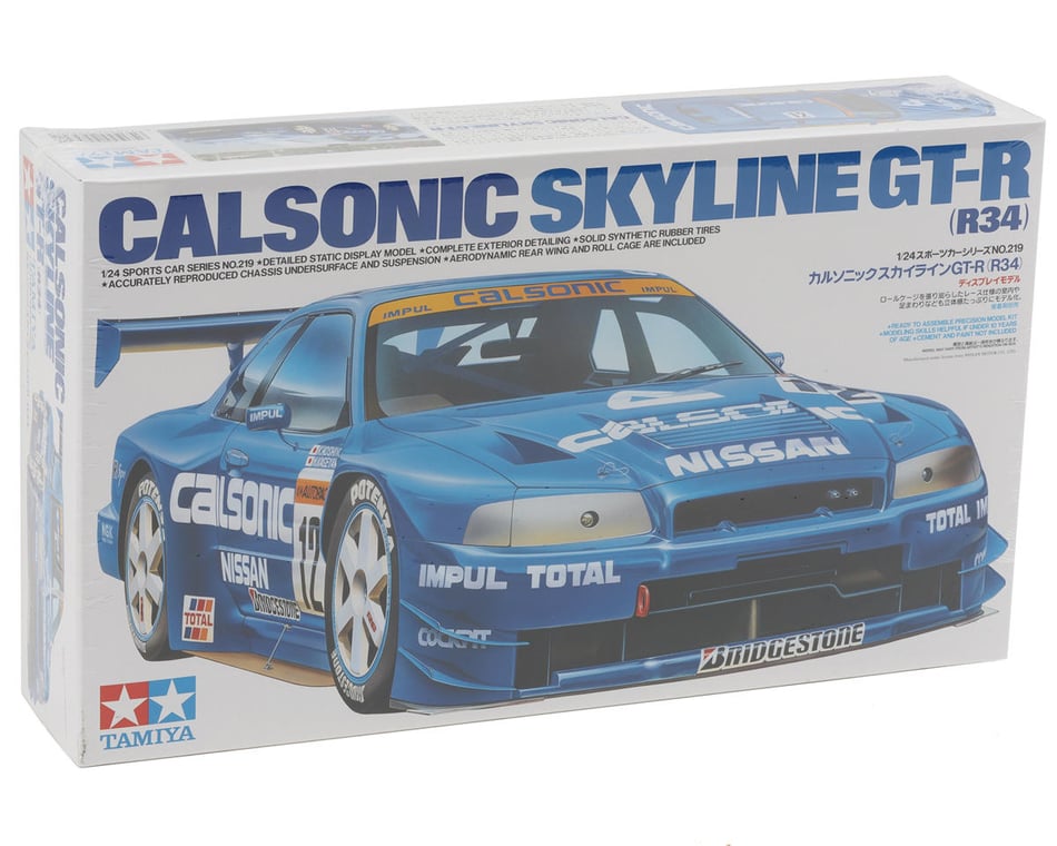 Tamiya 1/24 99' Calsonic R34 Skyline GT-R Model Kit [TAM24219