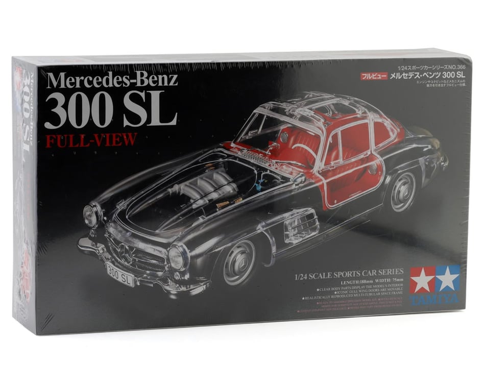 Tamiya 1/24 Full-View Mercedes-Benz 300 SL Model Kit [TAM24366