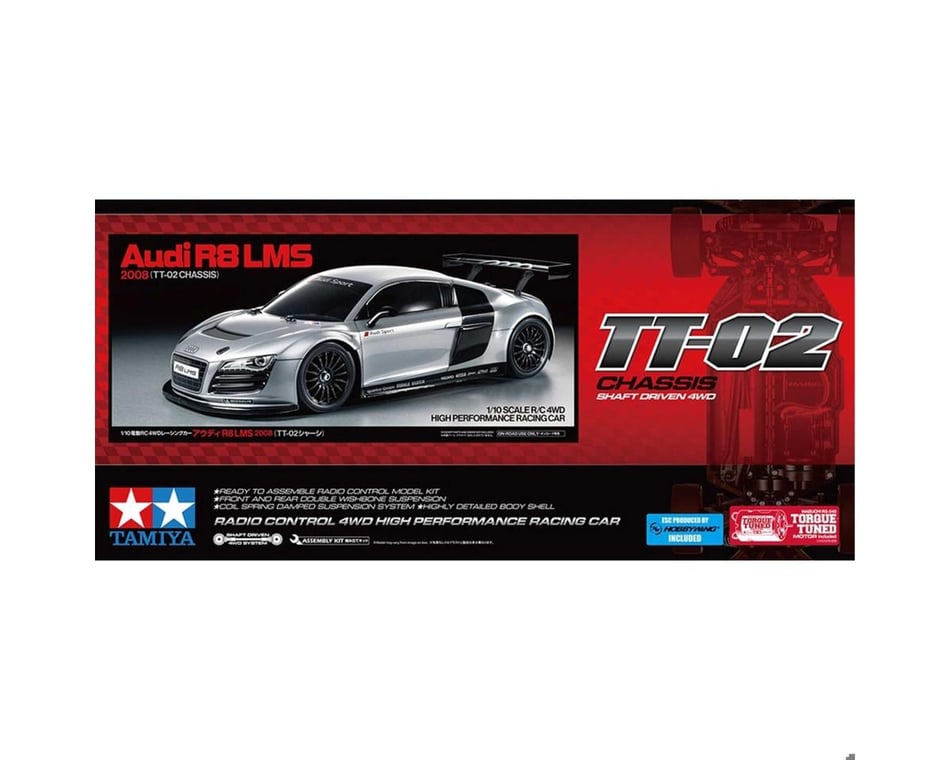 Tamiya 2008 Audi R8 LMS 1/10 4WD Electric Touring Car Kit (TT-02