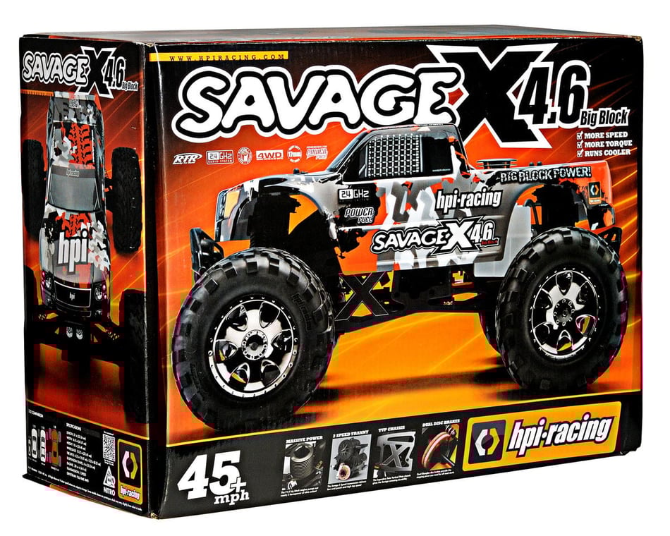 HPI 1/8 Savage X 4.6 Big Block RTR Monster Truck w/2.4GHz Radio