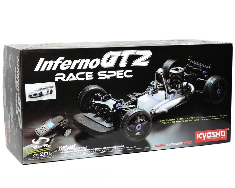 Kyosho Inferno GT2 Race Spec Audi R8 ReadySet 1/8 Scale Nitro On