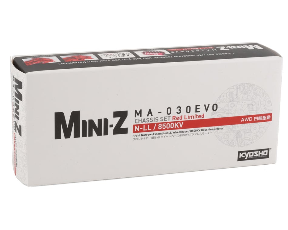 Kyosho MA-030EVO Mini-Z AWD Chassis Set w/8500kV Motor & DWS (Red