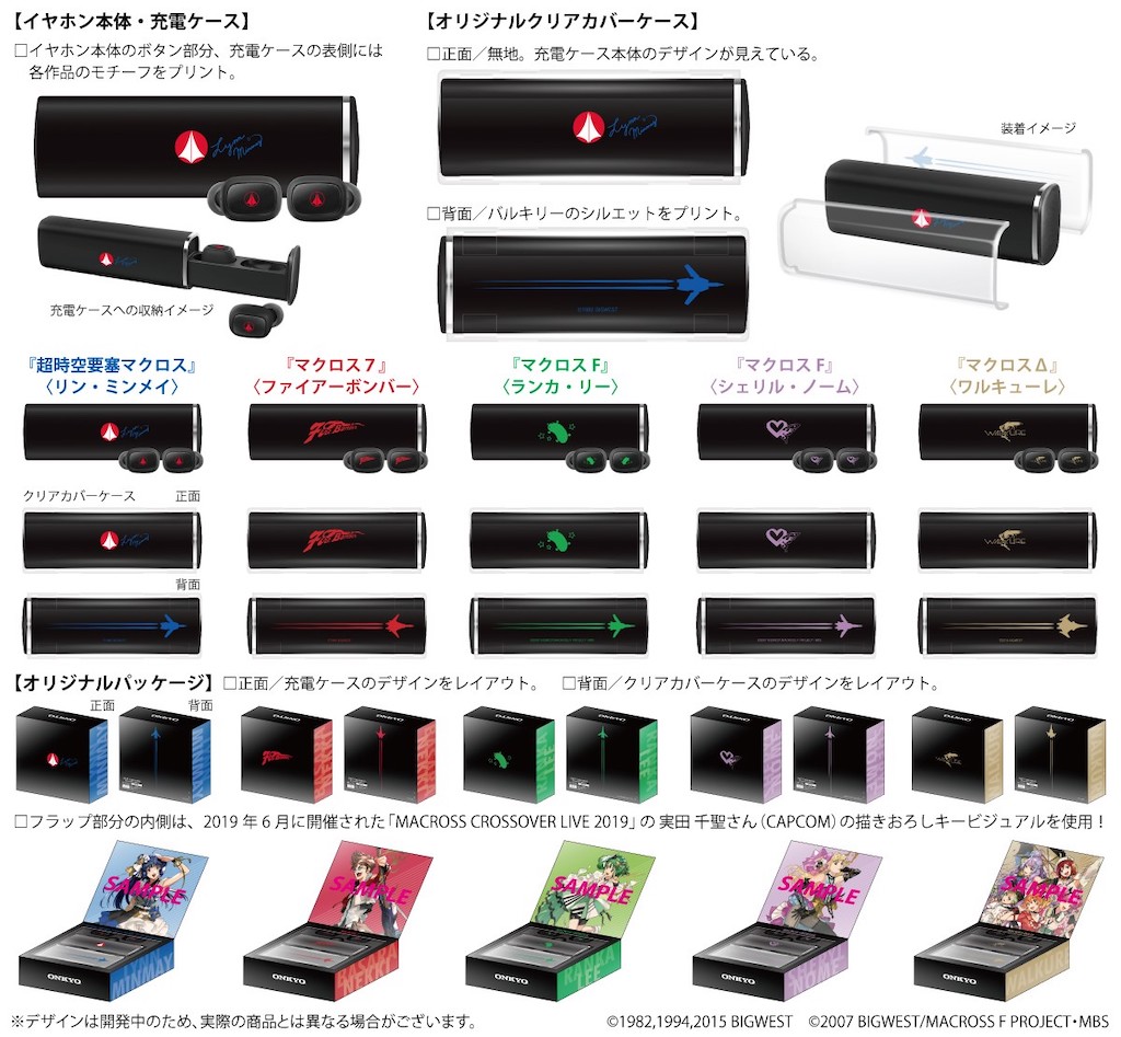 マクロス』シリーズの完全ワイヤレスイヤホンをオンキョーから発売