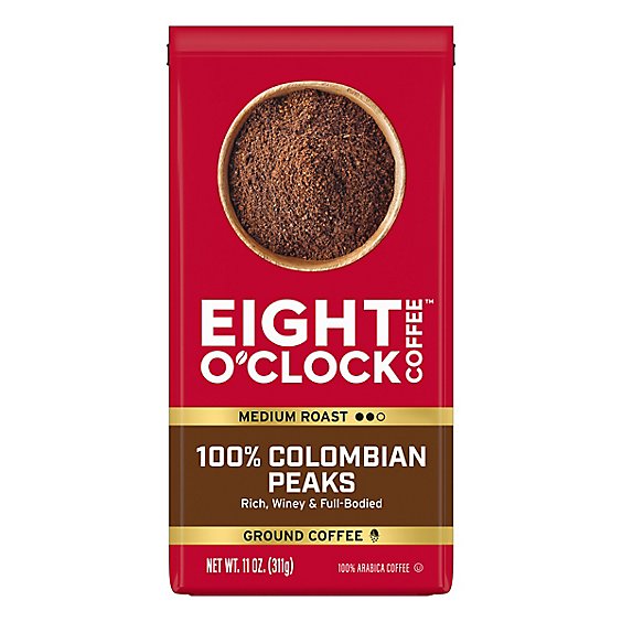 Eight O' Clock Coffee 100% Colombian Peaks Medium Roast Ground