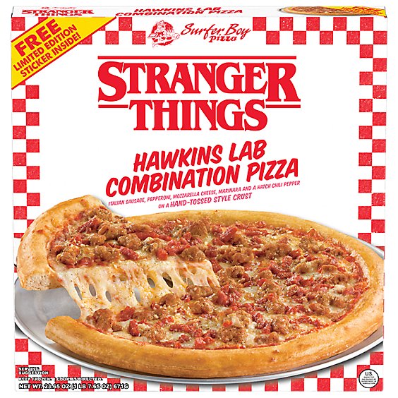 Surfer Boy Pizza Limited Edition Stranger Things Combination Pizza