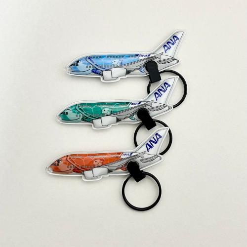 LEDライトキーホルダーANAフライングホヌ 3機セット