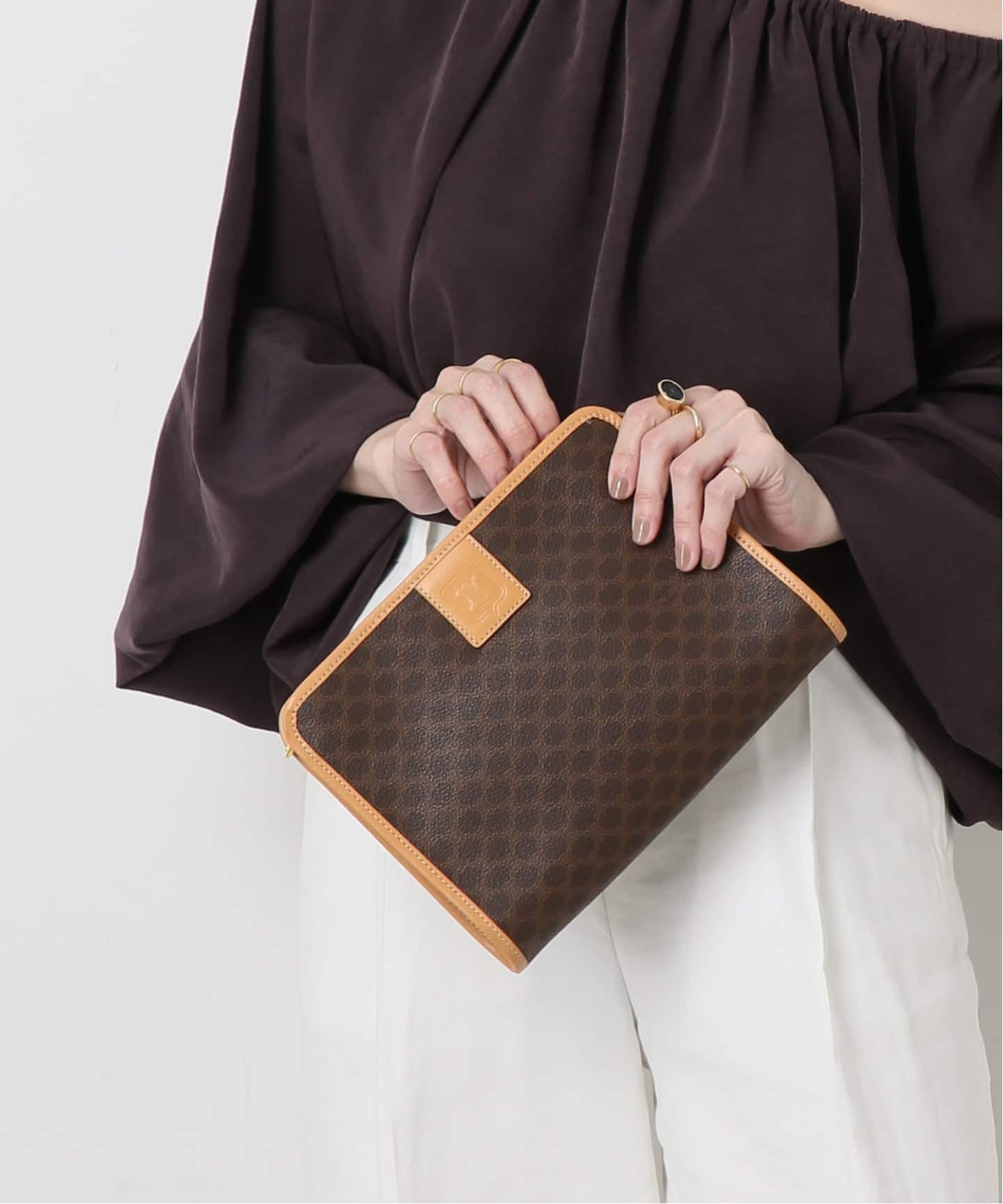 VINTAGE CELINE/セリーヌ】マカダム クラッチバッグ（クラッチバッグ