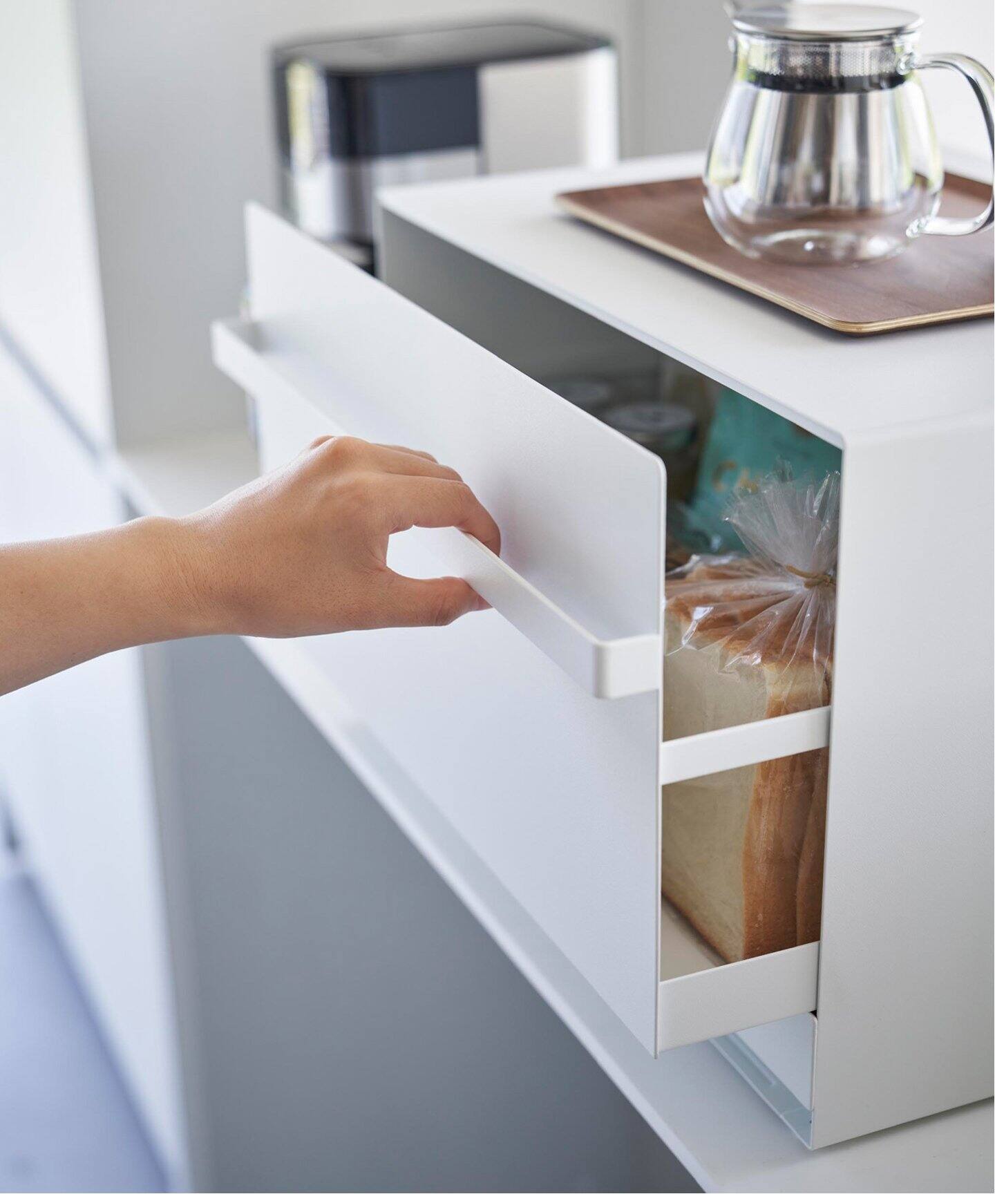 WEB限定予約》【tower/タワー】ブレッドケース 引き出し型 2段（食器