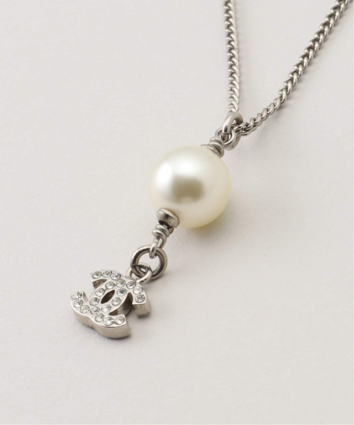VINTAGE CHANEL/シャネル】necklace logo pearl（ネックレス