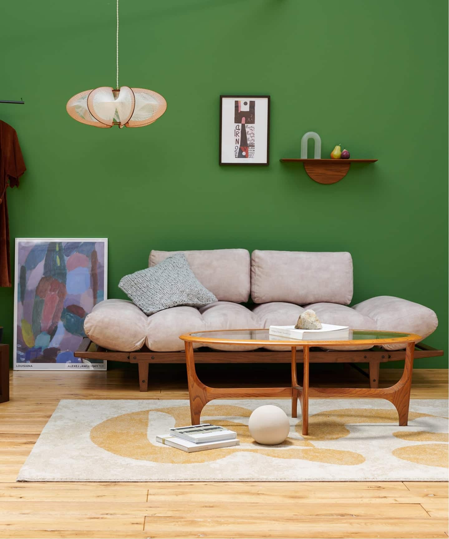 大型商品》ALVESTA SOFA 2ND VELVET BE アルベスタソファ ベージュ