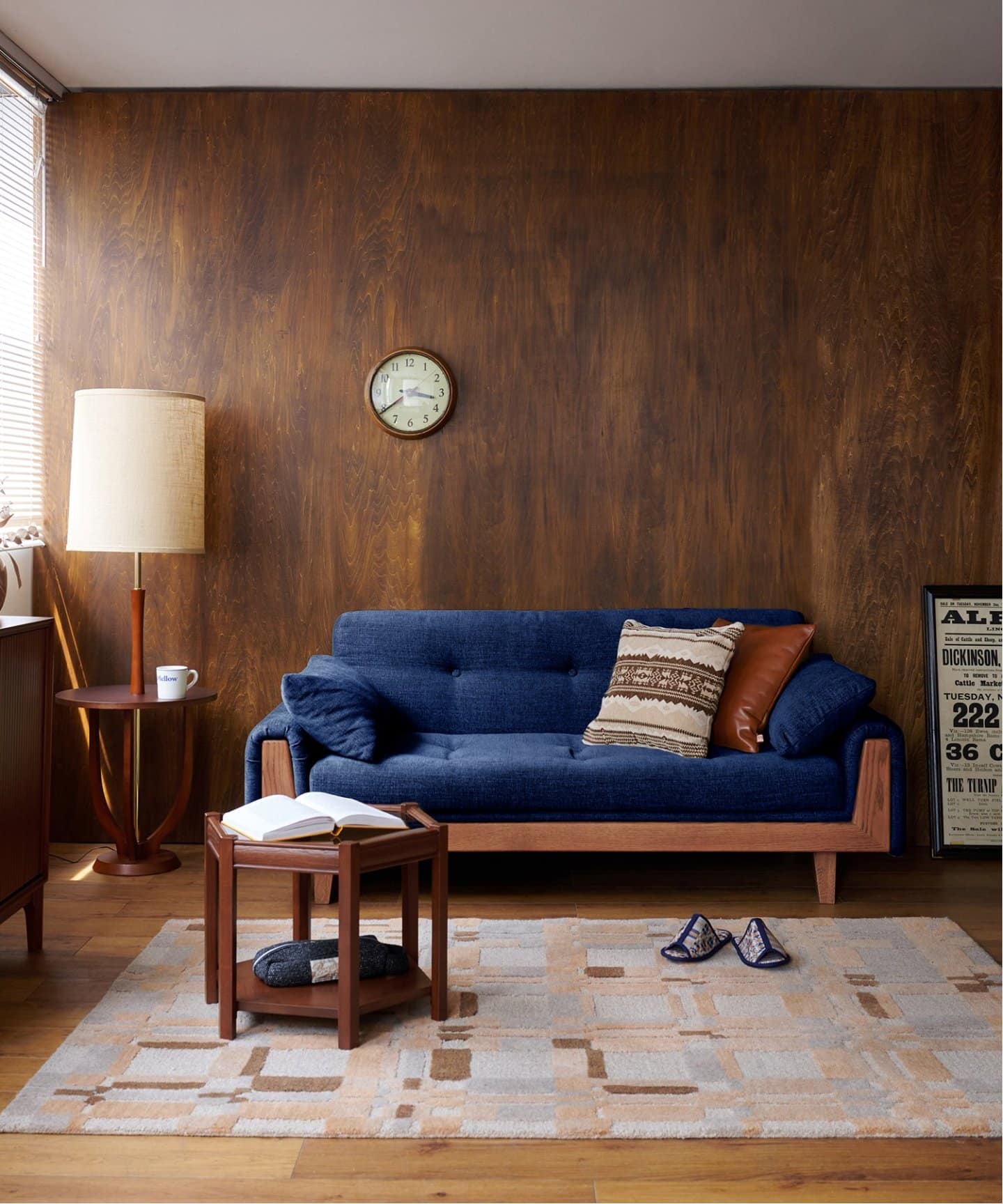 大型商品》WINDAN SOFA W1720 2nd NAVY ウィンダンソファ（ソファ