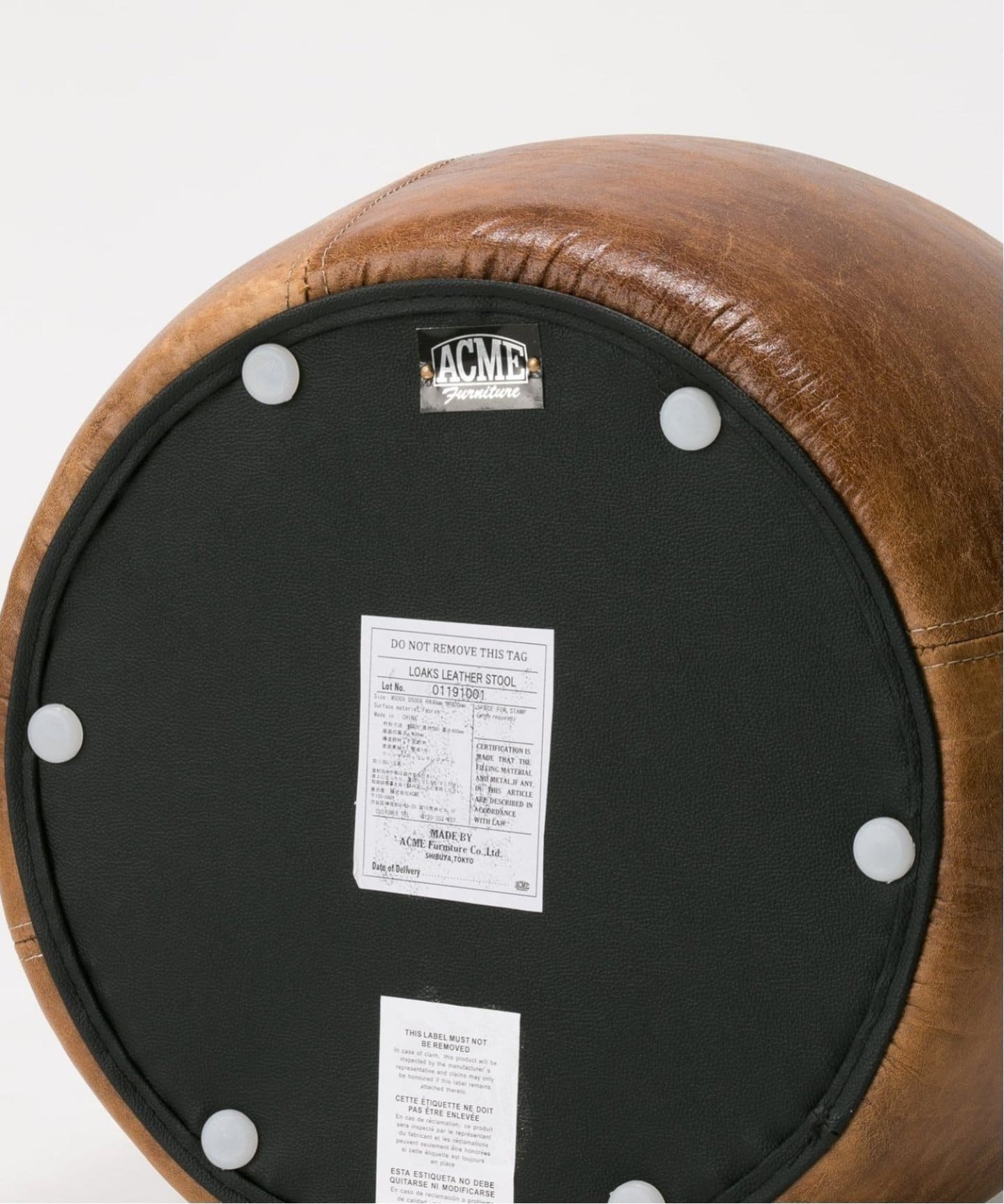 OAKS LEATHER STOOL_crack オークスレザースツール（チェア）｜ACME