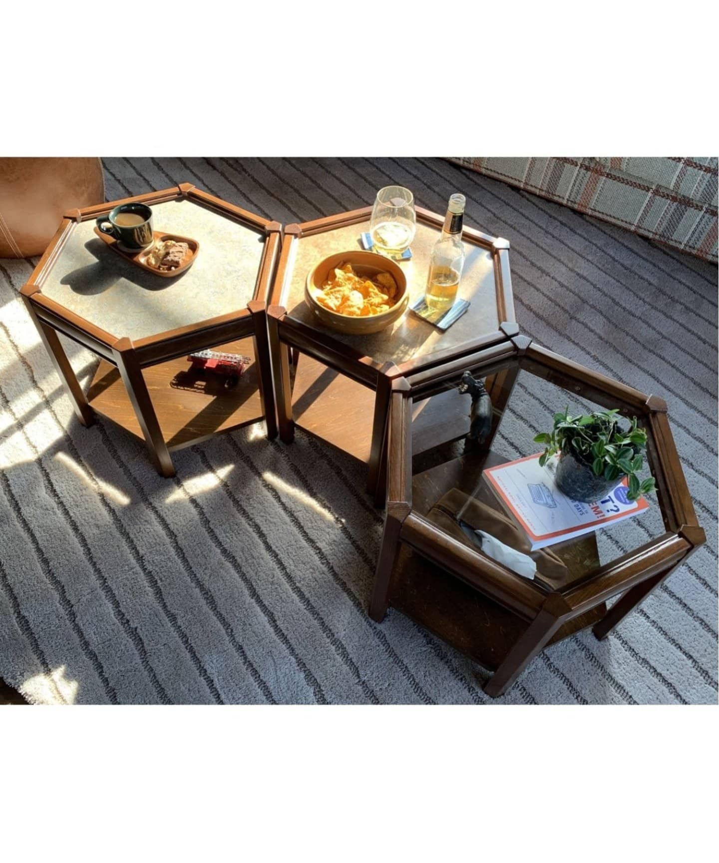 BROOKS HEXAGON TABLE_lino(GRY) ブルックスヘキサゴンテーブル