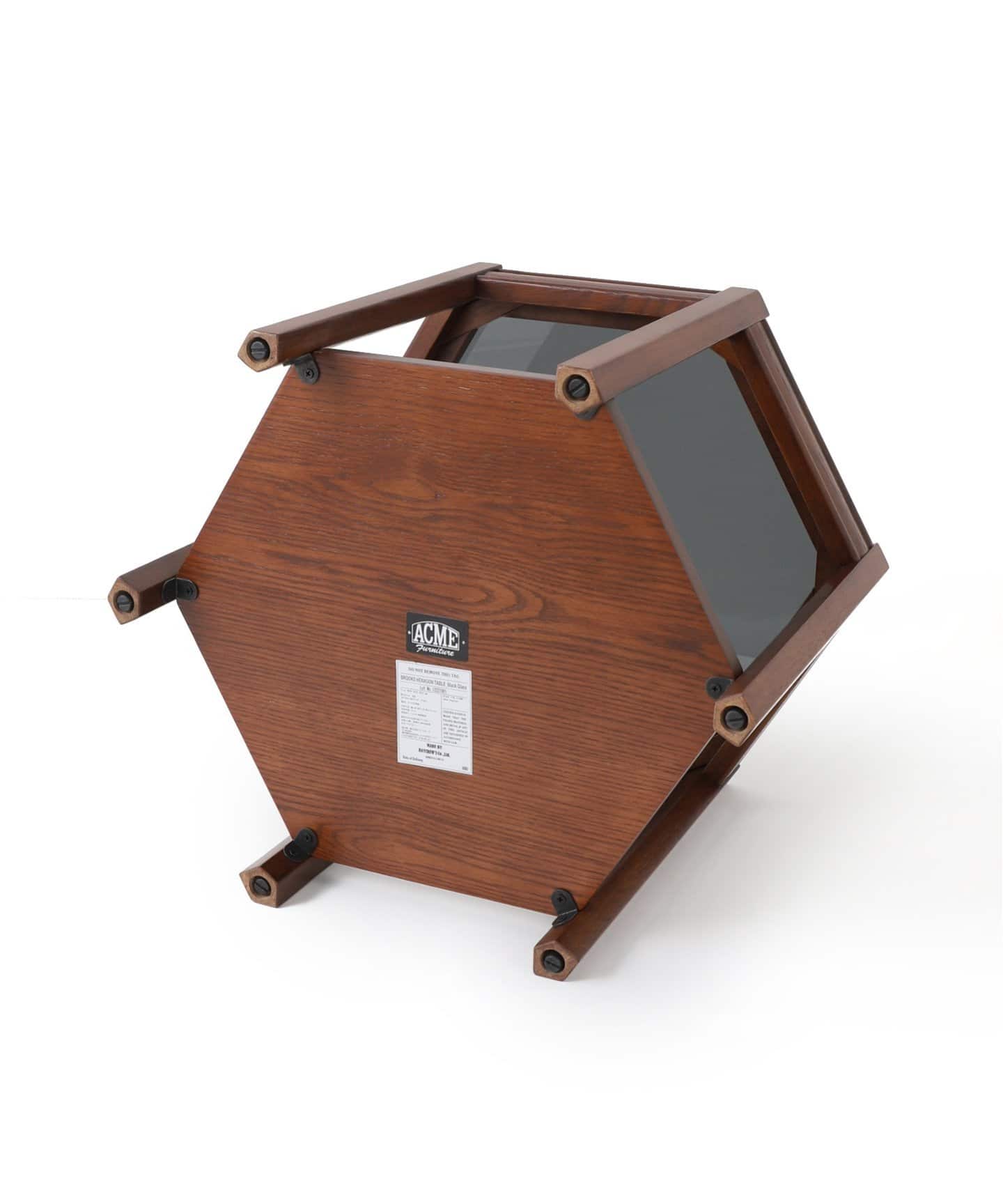 BROOKS HEXAGON TABLE ブラックガラス ブルックスヘキサゴン（テーブル