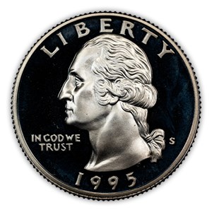 1995 S Washington Quarter, Proof Silver DCAM Proof (PR) Pricing
