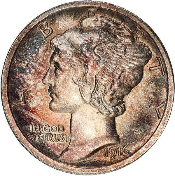 1916 D Mercury Dime Mint State (MS) Pricing Guide | The Greysheet