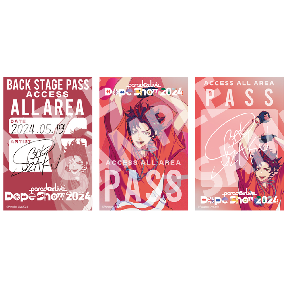 Paradox Live Dope Show 2024 バックステージパス風サテンステッカー