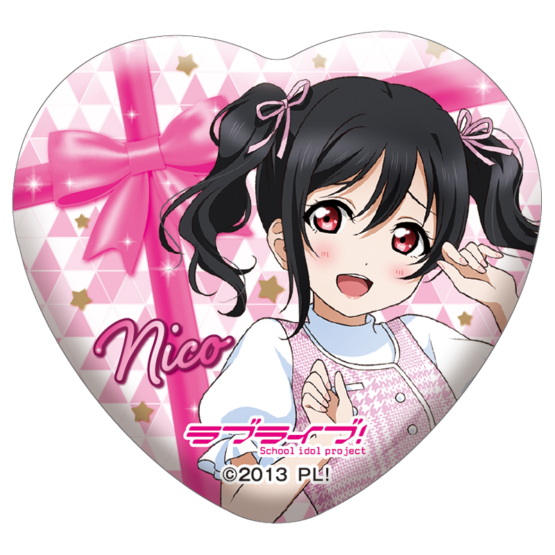 ハート缶バッジ(μ's girly pink)(全9種)【AniBOX】