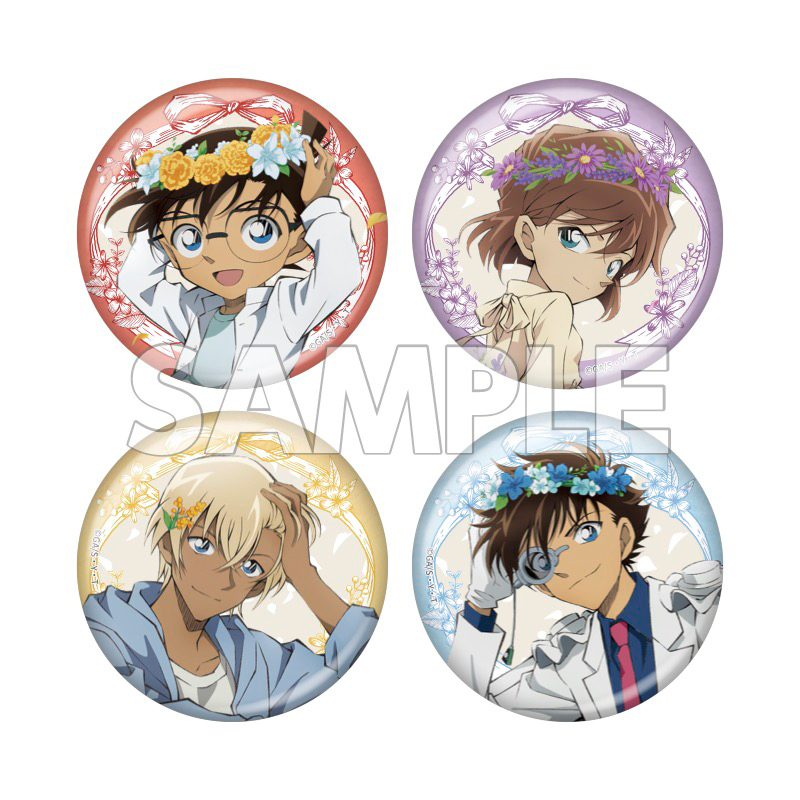 名探偵コナン ちょいデカホロ缶バッジ 花冠-flow in the wind-（安室