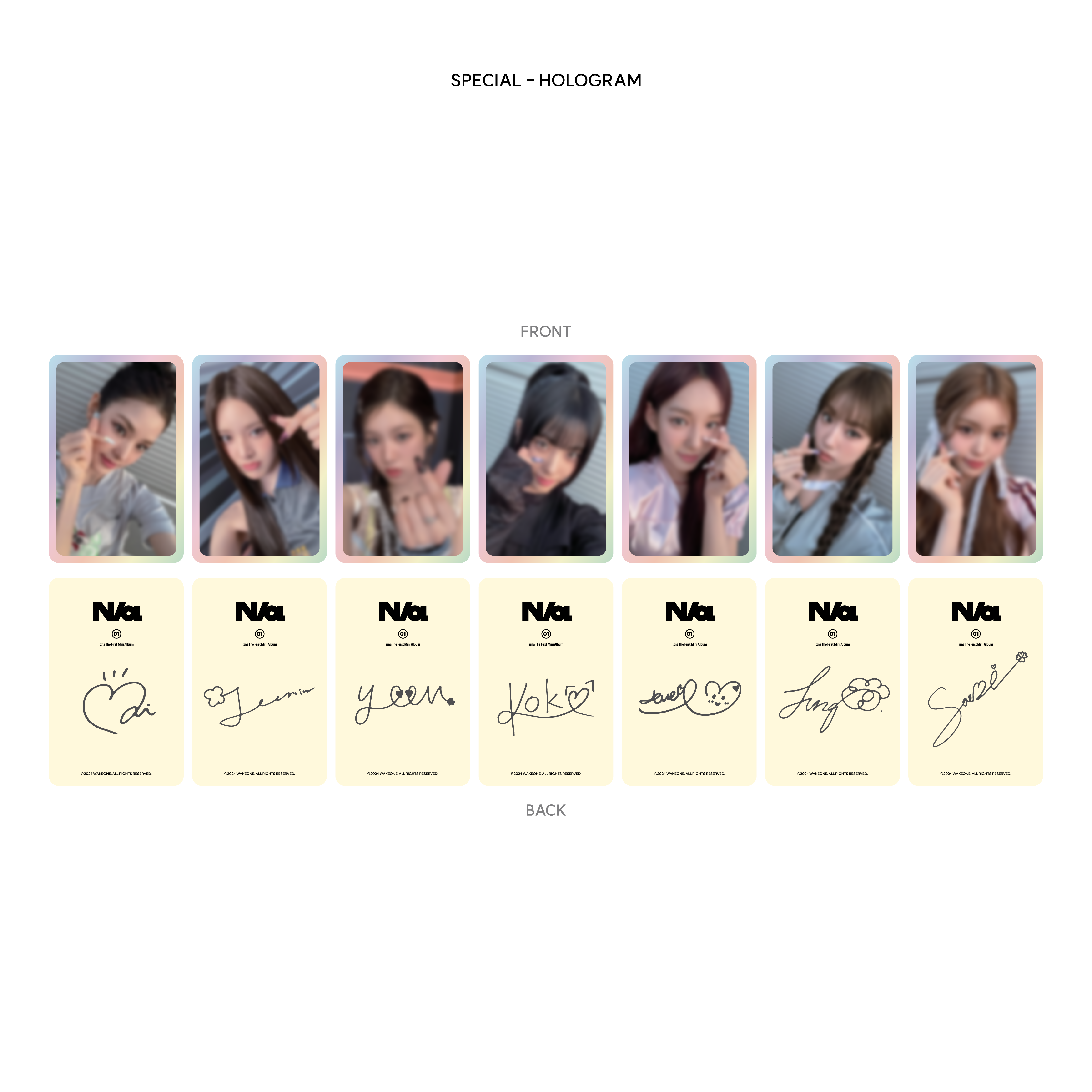 izna RANDOM TRADING PHOTOCARD SET(ランダム3種）【HANTEO JAPAN MALL】