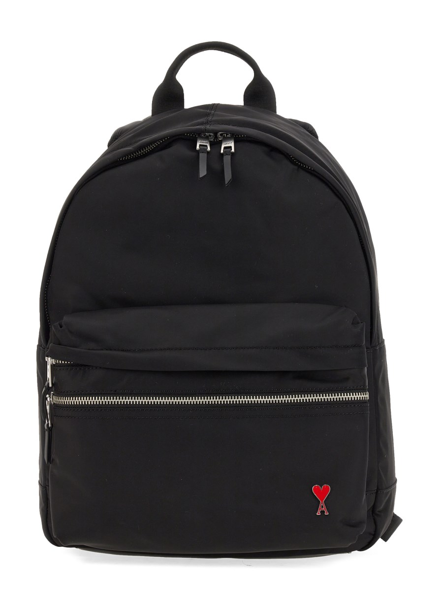 AMI PARIS - AMI DE COEUR NYLON BACKPACK - Eleonora Bonucci