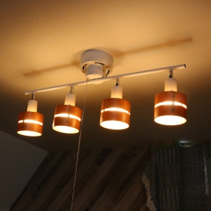 北欧風ウッド4灯シーリングライト(電材堂)｜スポットタイプ｜DCLX01