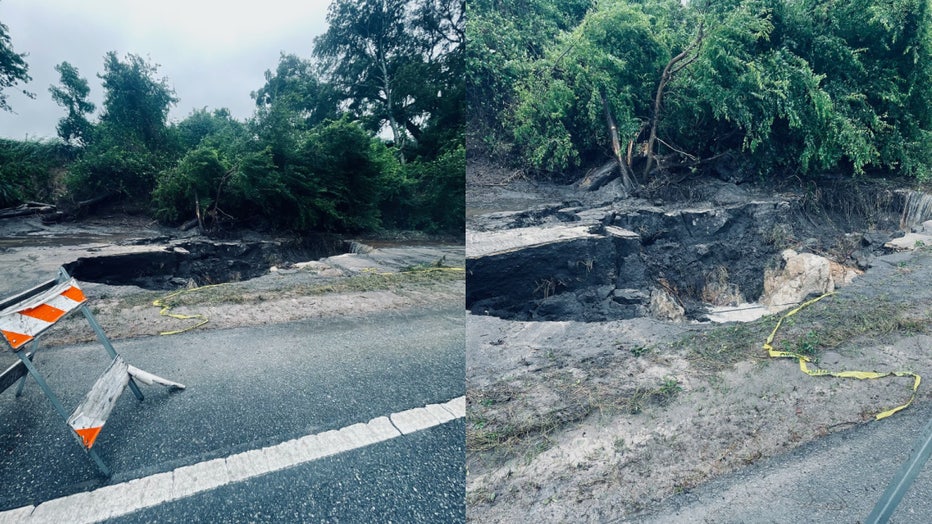 35-foot sinkhole opening up, expanding in Alachua County
