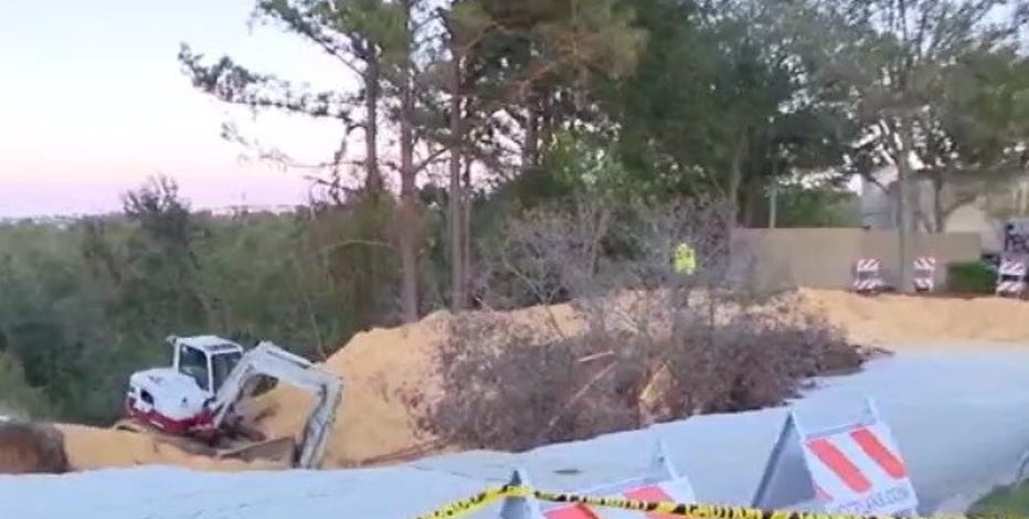 60-foot sinkhole in Clermont swallows large amount of land