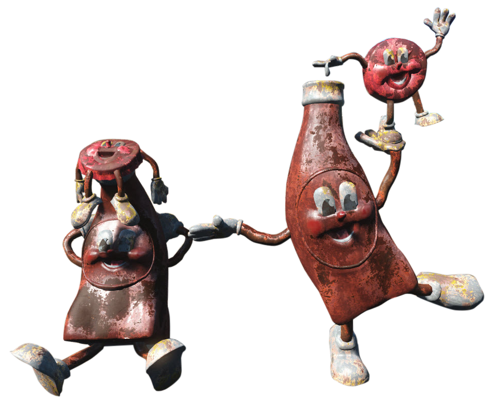 Bottle And Cappy Statue - The Fallout Wiki