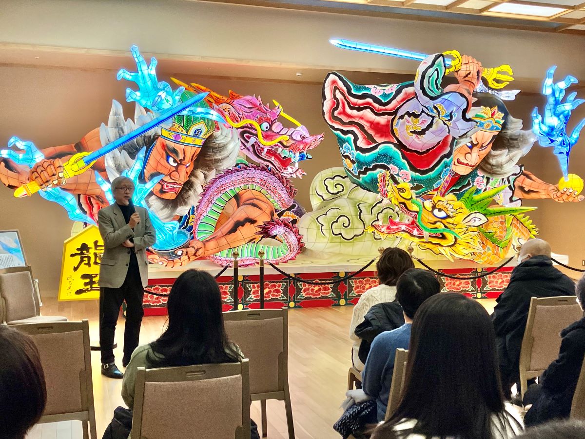 第7代ねぶた名人・竹浪比呂央さんによる講話 - 青森経済新聞