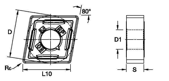 Kenloc™ CNMG ISO/ANSI Turning Insert 1940958 - Kennametal