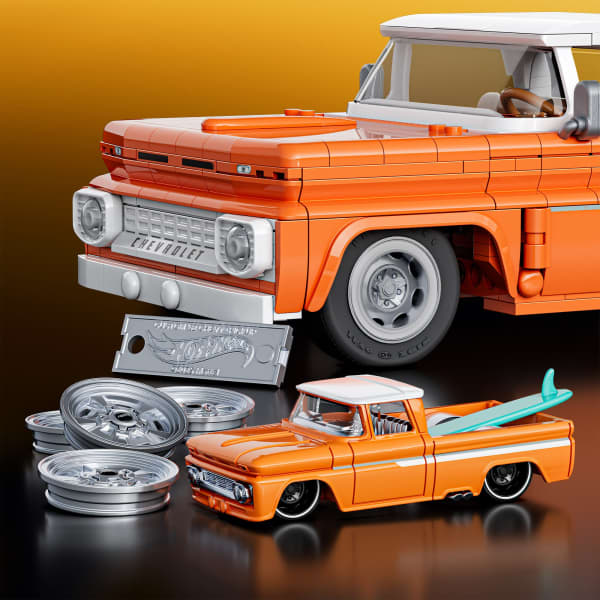 Mattel Brick Shop Hot Wheels Custom '62 Chevy Pickup Building Set