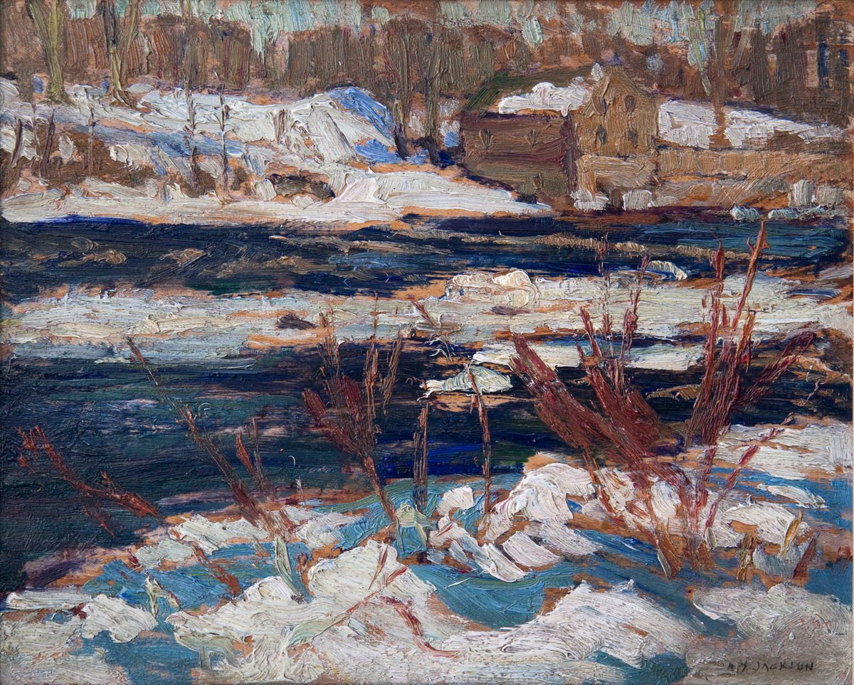 Autumn, Algonquin Park (double sided panel) by Alexander Young