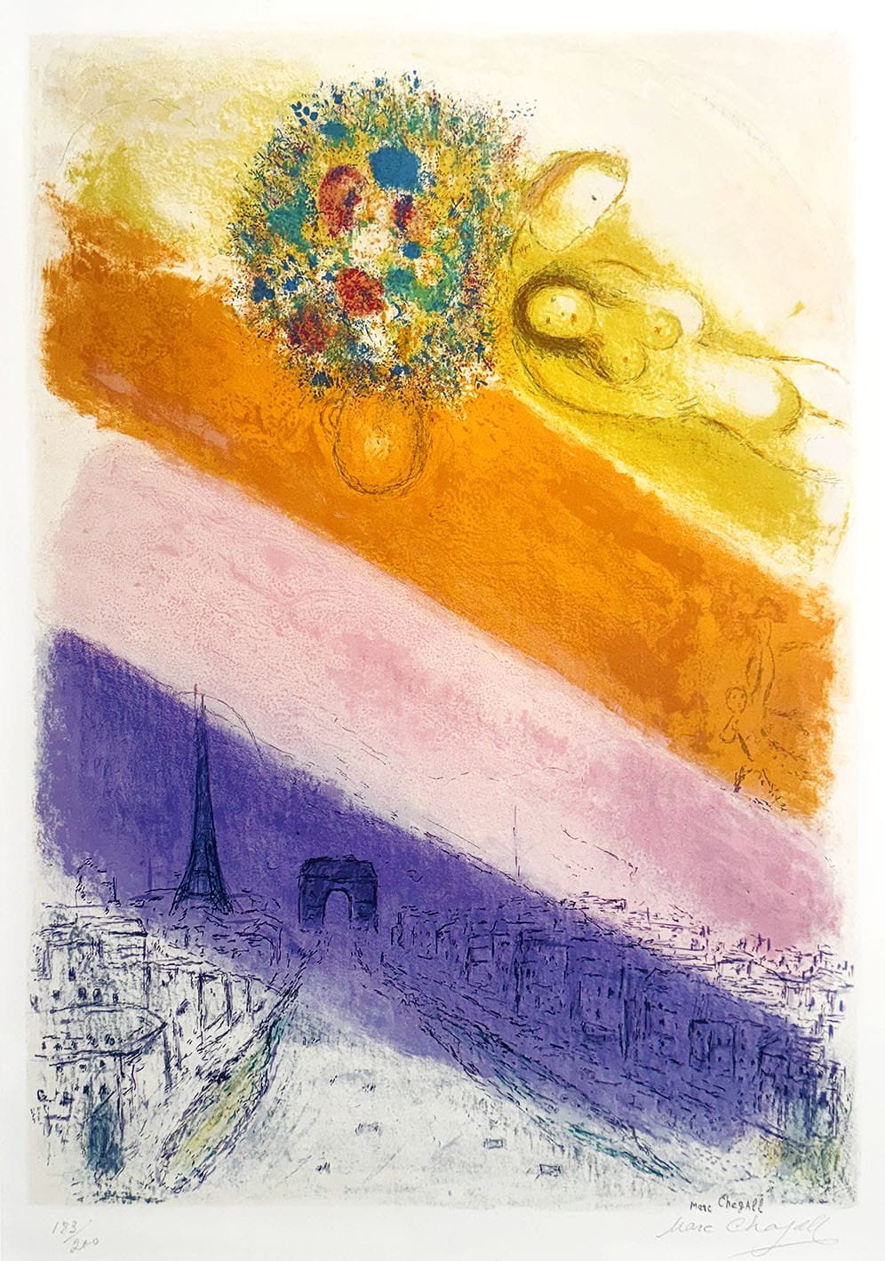 Marc Chagall, Bouquet à la Tour Eiffel (Bouquet with Eiffel Tower