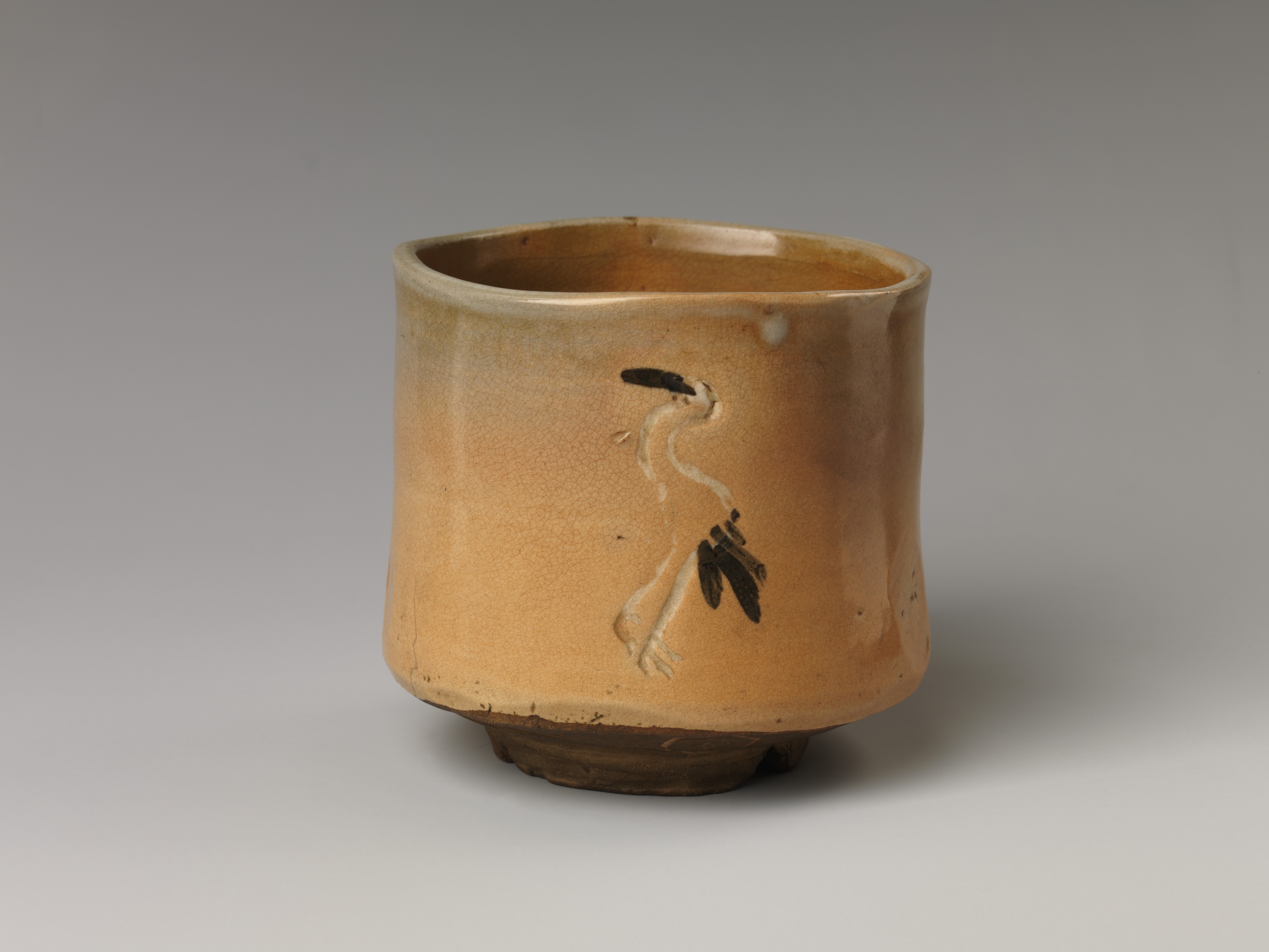 Kiyomizu Rokubei I - Gohon (Korean-Style) Tea Bowl with Cranes