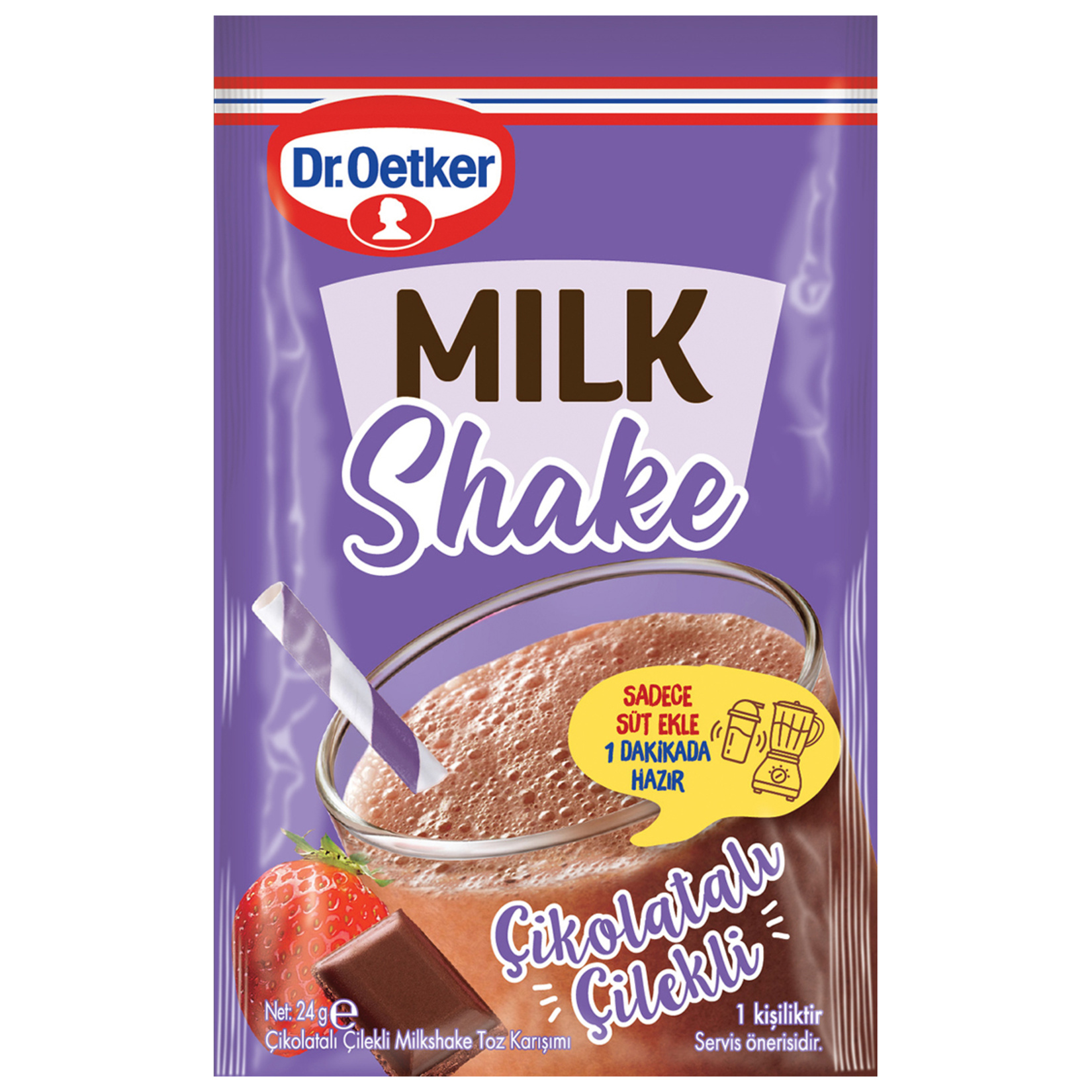 Dr.Oetker Milkshake Toz Karışık Çikolata Çilek 24 G - Migros