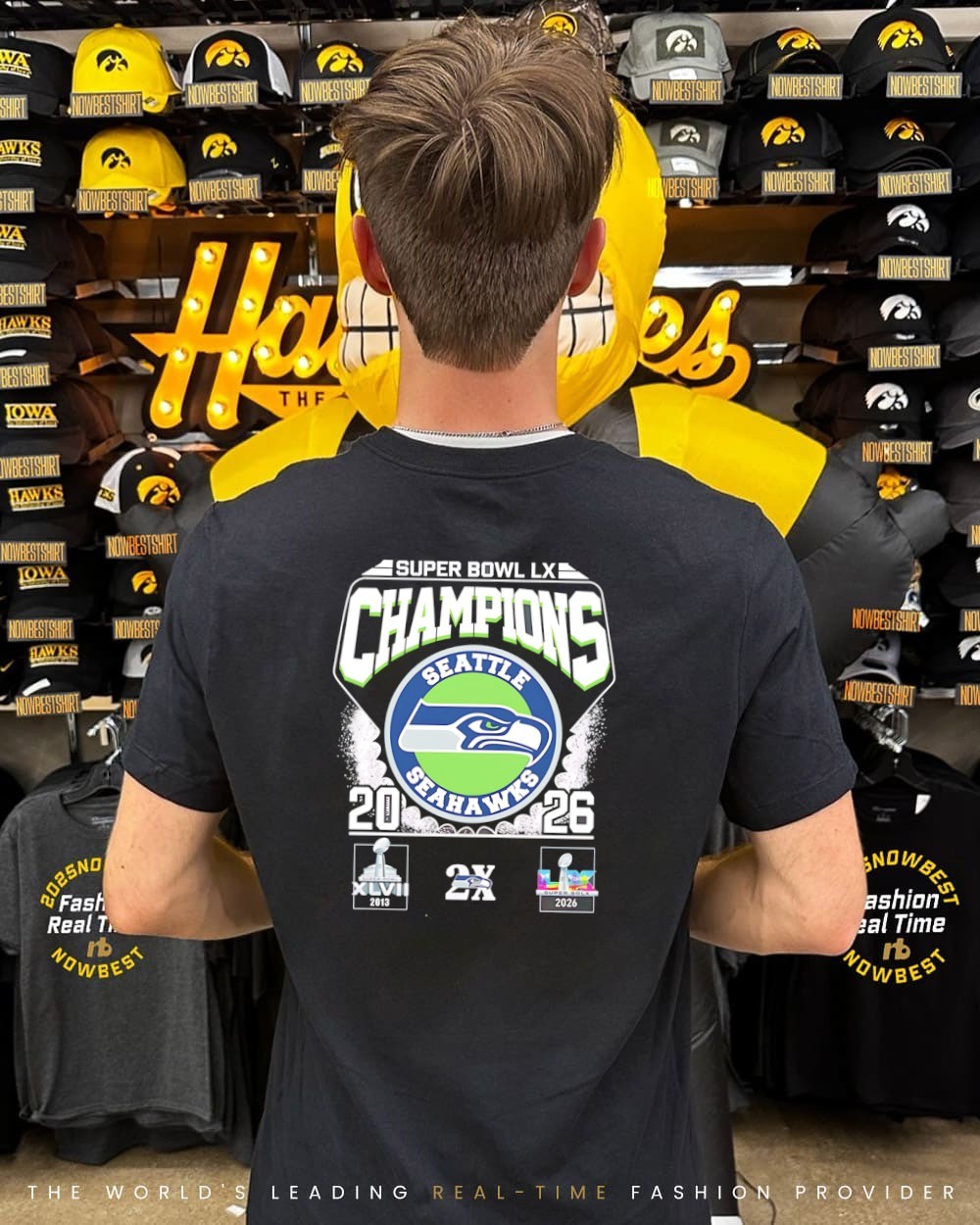 Seattle Seahawks 2X Super Bowl LX Champions 2026 logo shirt
