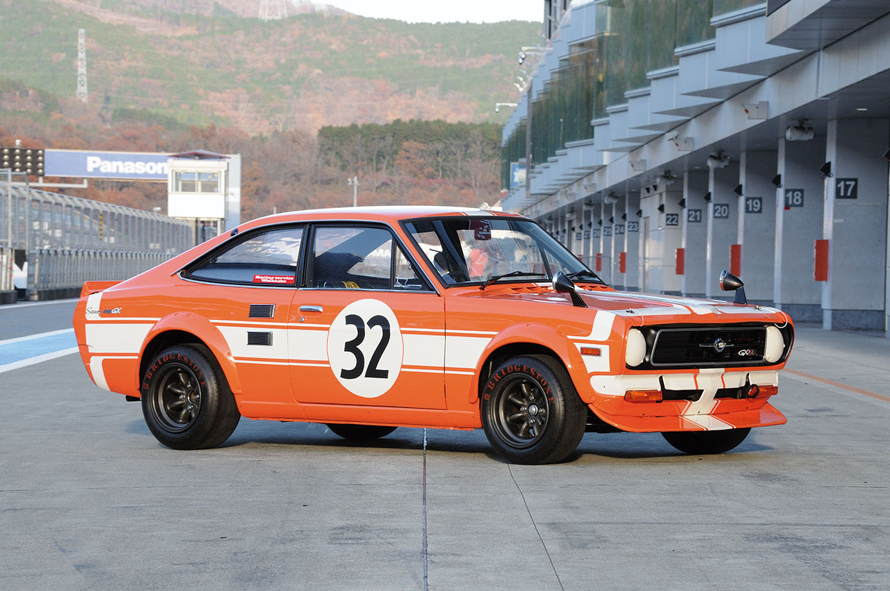 2018年に復元されたのは、B110サニーGX-5。大森が主導権を握って開発を