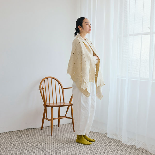WEB限定】SILKKI シルッキブランケットストール White｜家を装う｜中川