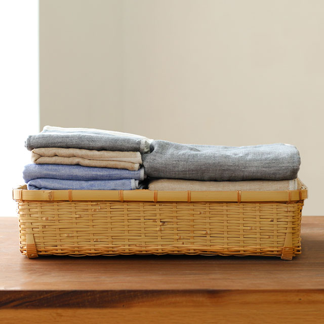 吉田直樹 整理かご 浅型 中｜家を装う｜中川政七商店 公式サイト