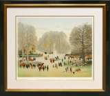 ミッシェル・ドラクロワ「セーヌの蒸気船」リトグラフ :: 絵画買取